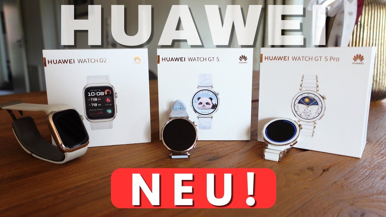 Thumbnail for the video: Everything about the Huawei Watch GT 5, GT 5 Pro and Watch D2