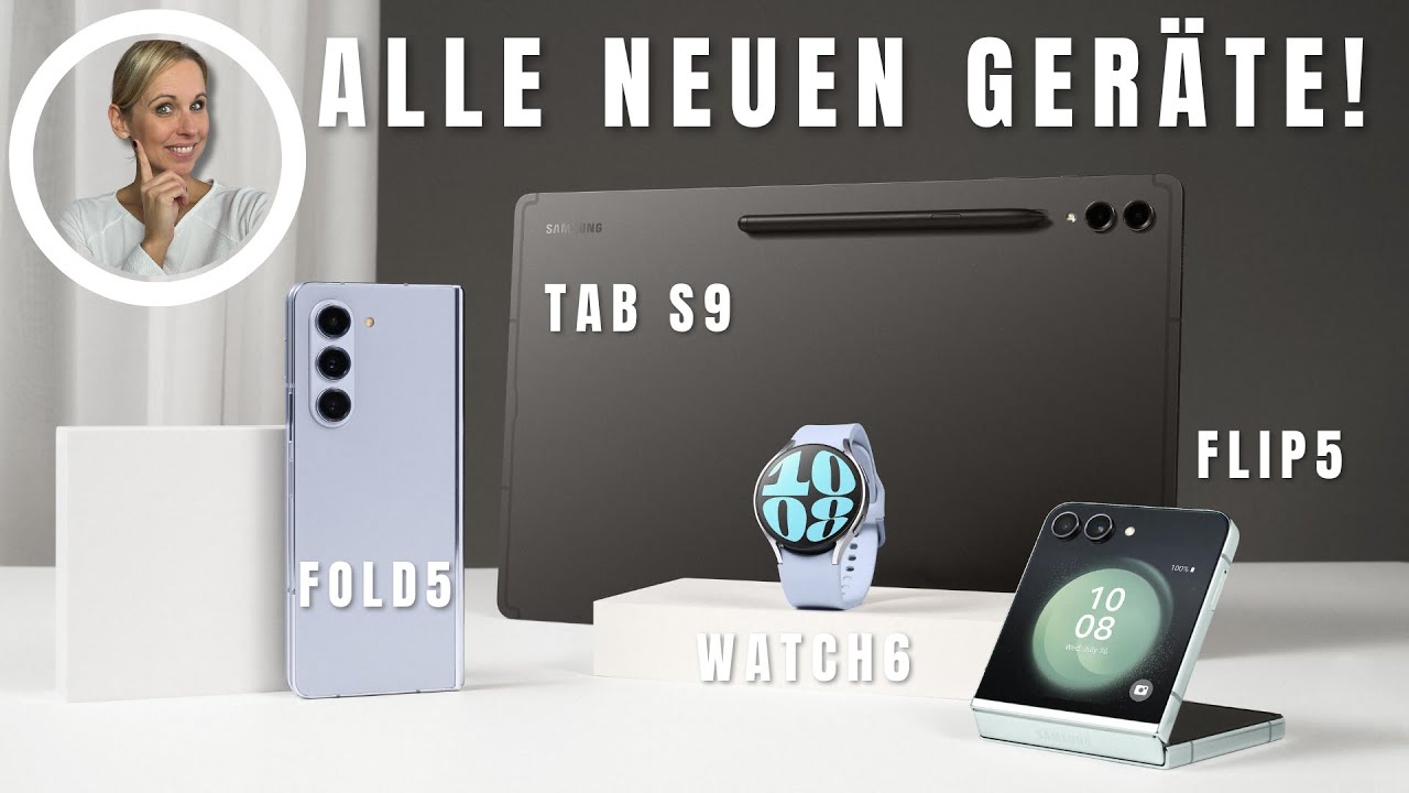 Vorschaubild zum Video: ALLE INFOS!!! Z Flip5, Z Fold5, Galaxy Watch6, Tab S9 | Galaxy Unpacked (deutsch)